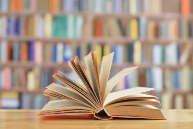 Kitaplar okulda rafta.