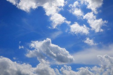 Mavi gökyüzündeki bulutlar
