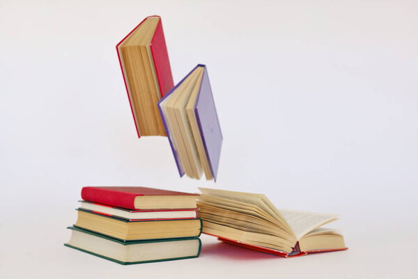 open book on the white background