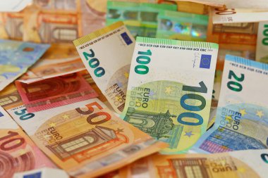 Banknotlar, banknotlar ve Avrupa para birimi Euro, para, ödeme araçları, değer, fiyatlar, ekonomi, AB