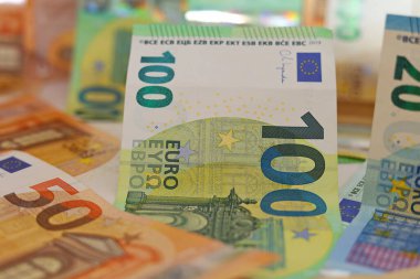 Banknotlar, banknotlar ve Avrupa para birimi Euro, para, ödeme araçları, değer, fiyatlar, ekonomi, AB