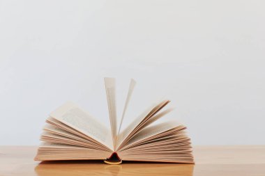 Beyaz arkaplan üzerine kitap yığını