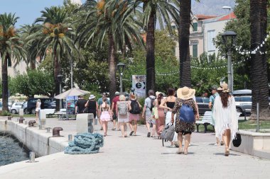 Makarska, Hırvatistan, 30.07.2025. Turistler Hırvatistan 'da yıllık tatile çıktılar 
