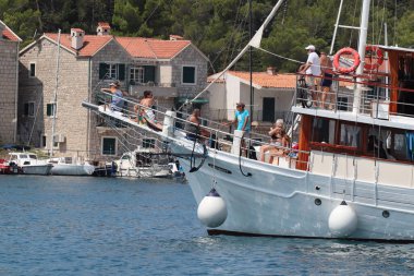 Makarska, Hırvatistan, 30.07.2025. Turistler Hırvatistan 'da yıllık tatile çıktılar 