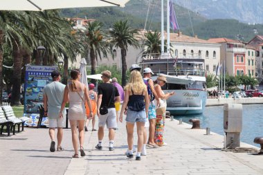 Makarska, Hırvatistan, 07.08.2025. Turistler Hırvatistan 'da yıllık tatile çıktılar 