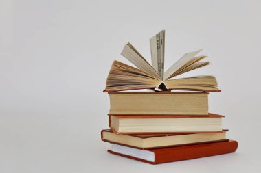 Kitap yığınında yığınla kitap..