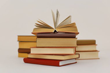 Beyaz arkaplan üzerine kitaplar