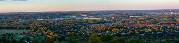 Wausau Wisconsin Slutet September Från Utsikten Över Granittoppen Panorama — Stockfoto