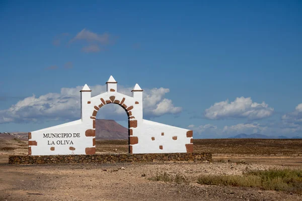 Entrance Every Municipality Island Has Gate One Municipality Oliva Municipio — Stock Photo, Image