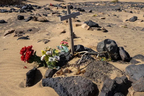 Cemitério Velho Praia Cofete Fuerteventura — Fotografia de Stock