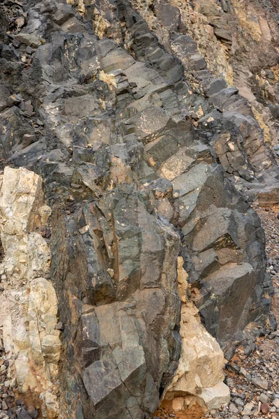 内陸部の岩の色と構造 ペナホラダダビーチで仕上げ フエルテベントゥラ島 カナリア諸島 スペイン — ストック写真