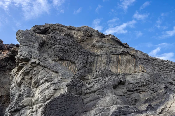 Beauty Dark Rocks Its Shapes Beach Atlantic Ocean West Coast — Stock Photo, Image