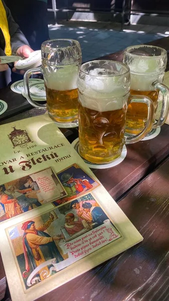 Fleku Ist Eine Renommierte Brauerei Und Ein Geschichtsträchtiges Restaurant Herzen — Stockfoto