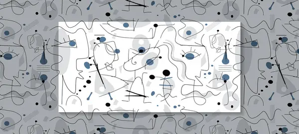 Ілюстрація Простого Малювання Геометричної Форми Каракулеве Мистецтво Абстрактний Графічний Дизайн — стоковий вектор