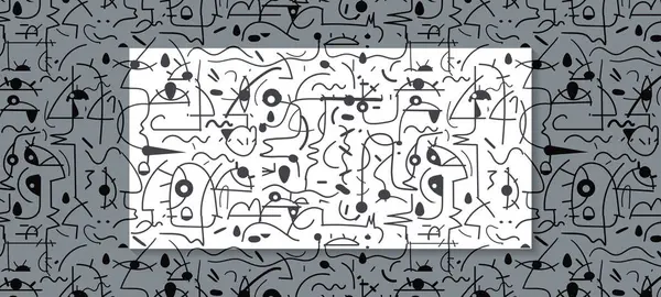 Kuvitus Yksinkertainen Piirustus Geometrinen Muoto Doodle Taidetta Abstrakti Graafinen Suunnittelu — vektorikuva