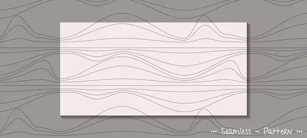 Illustratie Eenvoudig Golflijnpatroon Geometrische Vorm Abstract Grafisch Ontwerp Vector Naadloos Stockillustratie