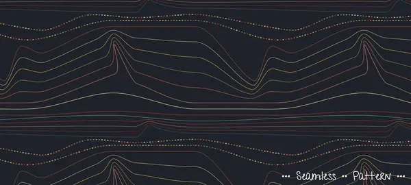 Ілюстрація Простої Хвильової Лінії Візерунок Геометрична Форма Абстрактний Графічний Дизайн Векторна Графіка