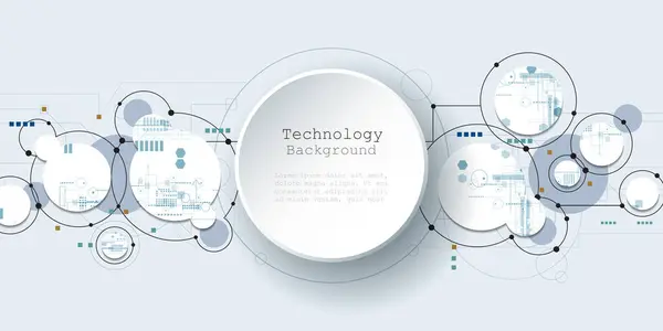 Vektorový Design Základní Deska Nebo Obvodová Deska Bílém Pozadí Ilustrace Stock Vektory