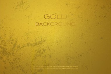 Vektör soyut açık altın efekti, grunge dokusu ve lüks duvar kağıtları için gradyan rengi, şablon afişi, arkaplan. Modern grafik tasarımı, boş alanı olan parlak sarı parlak metal.