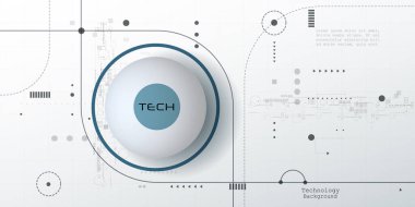 Vektör Soyut devre kartı, Illustration yüksek teknoloji bilgisayar, mühendislik, bilim ve bilgi teknolojisi beyaz arkaplan üzerine. Yüksek teknoloji dijital teknoloji ve fütüristik konsept