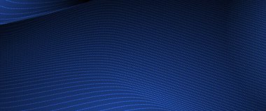 Vektör soyut dinamiği, dalga parçacığı ve nokta. Dinamik ağlı illüstrasyon teknolojisi arka planı, bayrak için akış parçacıkları tasarımı, duvar kağıdı. Yüksek teknoloji, dijital veri ağı ve bilim konsepti