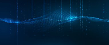 Büyük Veri Fütüristik, yüksek teknoloji, ışık çizgisi tasarımı. Vektör veri dijital arkaplan. İllüstrasyon yenilik veri sistemi, siber alan, iletişim İnternet, bilgi, bağlantı konsepti