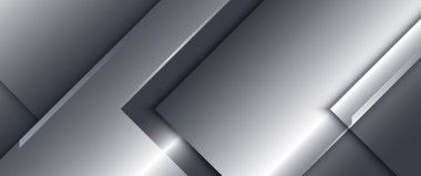 Vektör soyut metalik şekil, gri metal - çelik, doku deseni, krom renkli arka planda parlak ve parlak. Modern tasarım, gümüş levha, duvar kağıdı arka planı için teknoloji konsepti