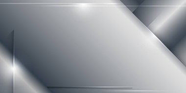 Vektör soyut metalik şekil, gri metal - çelik, doku deseni, krom renkli arka planda parlak ve parlak. Modern tasarım, gümüş levha, duvar kağıdı arka planı için teknoloji konsepti