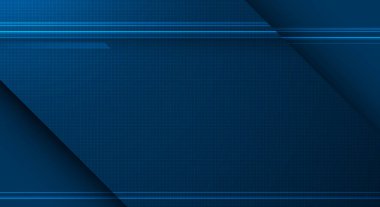 Vektör soyut geometrik şekil, çizgi, pankart için koyu mavi gradyan renk, duvar kağıdı arkaplan üzerindeki ışık efekti. Dijital teknoloji için modern grafik tasarımı, fütürist arkaplan