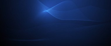 Vector Soyut, Bilim, Fütürist, Duvar kağıdı arka planı için enerji teknolojisi konsepti. Dijital resim tasarımı, çizgi deseni, doku, neon mavi ışık, hareket bulanıklığı, siber uzay mavi gradyan arkaplan