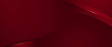 Vektör soyut, kırmızı - siyah renk arkaplan, lüks dalga altın çizgisi desen, davetiye için modern grafik tasarımı, premium, Vip şablonu, iş afişi veya fütüristik teknoloji arka planı