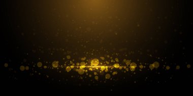 Soyut altın lüks arka plan. Altın parıltılı ışık efektli vektör illüstrasyon sanatı, doku elementi, gradyan renk ve parlak bokeh. Modern grafik tasarımı, pankart şablonu için dekorasyon
