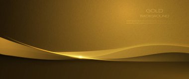 Vektör soyut açık altın efekti, grunge dokusu ve lüks duvar kağıtları için gradyan rengi, şablon afişi, arkaplan. Modern grafik tasarımı, boş alanı olan parlak sarı parlak metal.