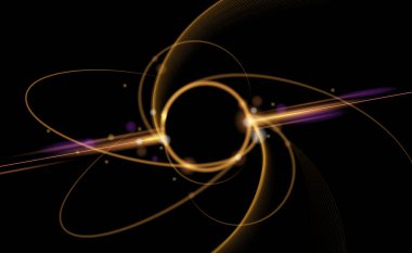 Vector soyut ışık altın etkisi, akış çizgisi, hareket deseni ve lüks duvar kağıdı için altın gradyan rengi, şablon afişi, fütüristik arka plan. Boşluklu modern grafik tasarımı