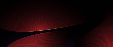 Vektör soyut dinamik geometrik şekil, dalga akış çizgisi, duvar kağıdı için kırmızı gradyan rengi üzerindeki ışık etkisi ve doku, şablon pankartı. Fütürist arkaplan için modern grafik tasarımı