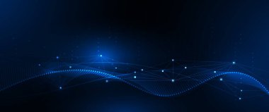 Büyük Veri Fütüristik, yüksek teknoloji ve ışık çizgisi tasarımı. Vektör veri dijital arkaplan. İllüstrasyon yenilik veri sistemi, siber alan, iletişim İnternet, bilgi, bağlantı konsepti