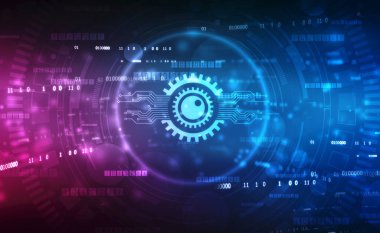 Biyometrik tarama gözü, Dijital göz, Güvenlik konsepti, siber güvenlik konsepti, Teknoloji kavramı