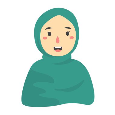 Güzel tesettürlü kadınlar Şaşırmış ifade gülüşü