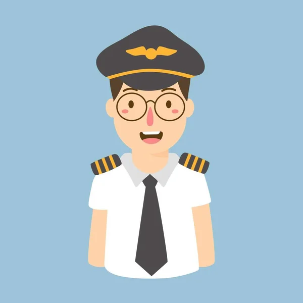 Occupation Wordcard Airline Pilot — Stock Vector