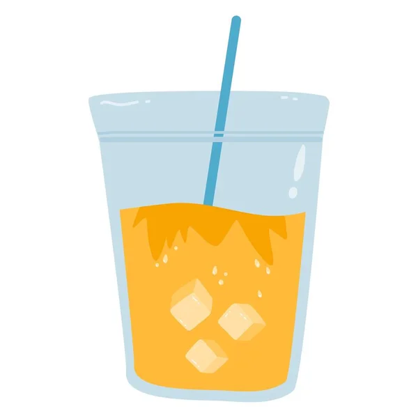 Plastic Orange Juice — Stock Vector