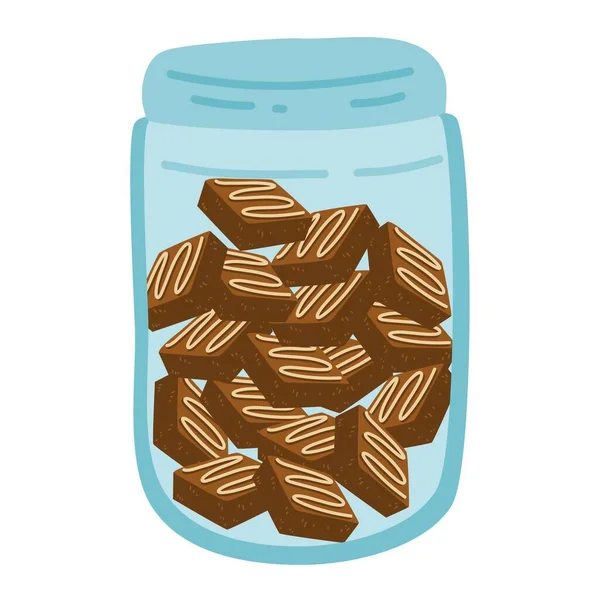 Brownies Snack Eid Mubarak — Stock Vector