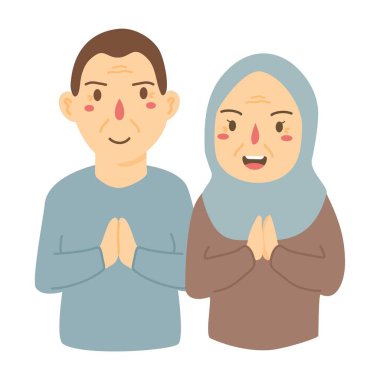 Müslüman bayram mübarek büyük ebeveyn çizimi