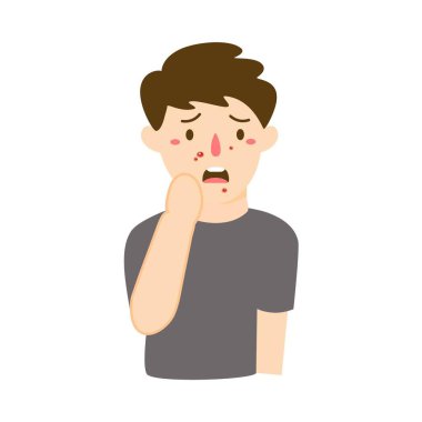 cilt ve akne sorunu gösterimi