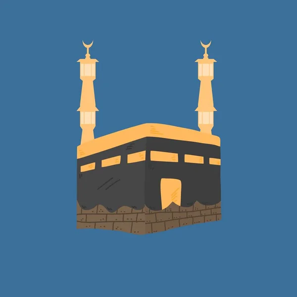 Szent Kaaba Mecca Szaúd Arábia — Stock Vector