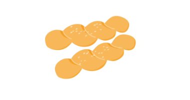 Animasyon çarpık Kore donutları çizimi