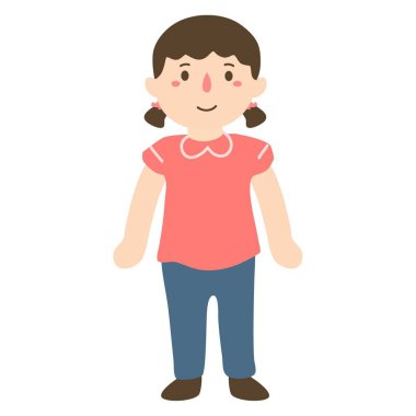 Tatlı küçük kız yüz ifadeleri.