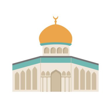 El çizimi İslami cami binası 