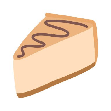 Bir dilim çikolatalı cheesecake çizimi