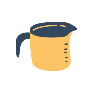 El çizimi düz mutfak aletleri