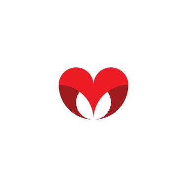 kırmızı harf kalp logosu tasarımı
